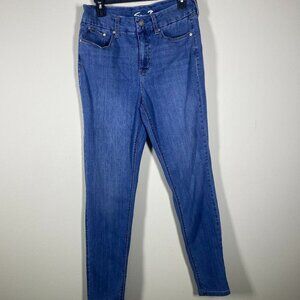 Seven7 Tummyless High Rise Skinny Medium Wash Jeans Size: 10